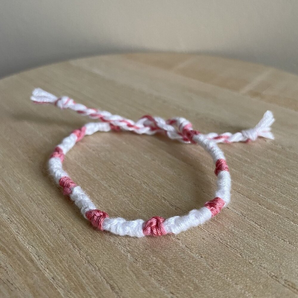 Marcia Bracelet, anklet, trendy, comfortable, tie, embroidery thread, woven, gif